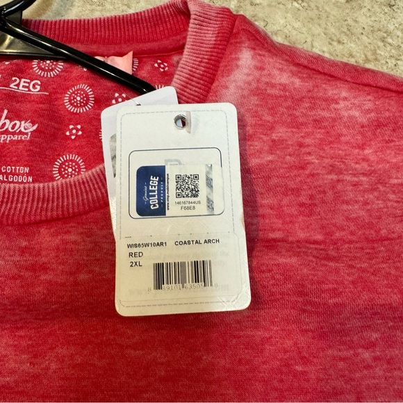 NWT Pressbox Women’s Wisconsin Badgers Red Vintage Wash Sweatshirt Size 2XL - Picture 5 of 6